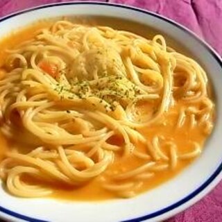 ごちそう！カニのトマトクリームパスタ